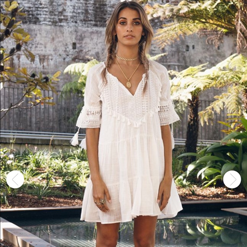 🚫 SOLD - NWOT - White Crochet dress